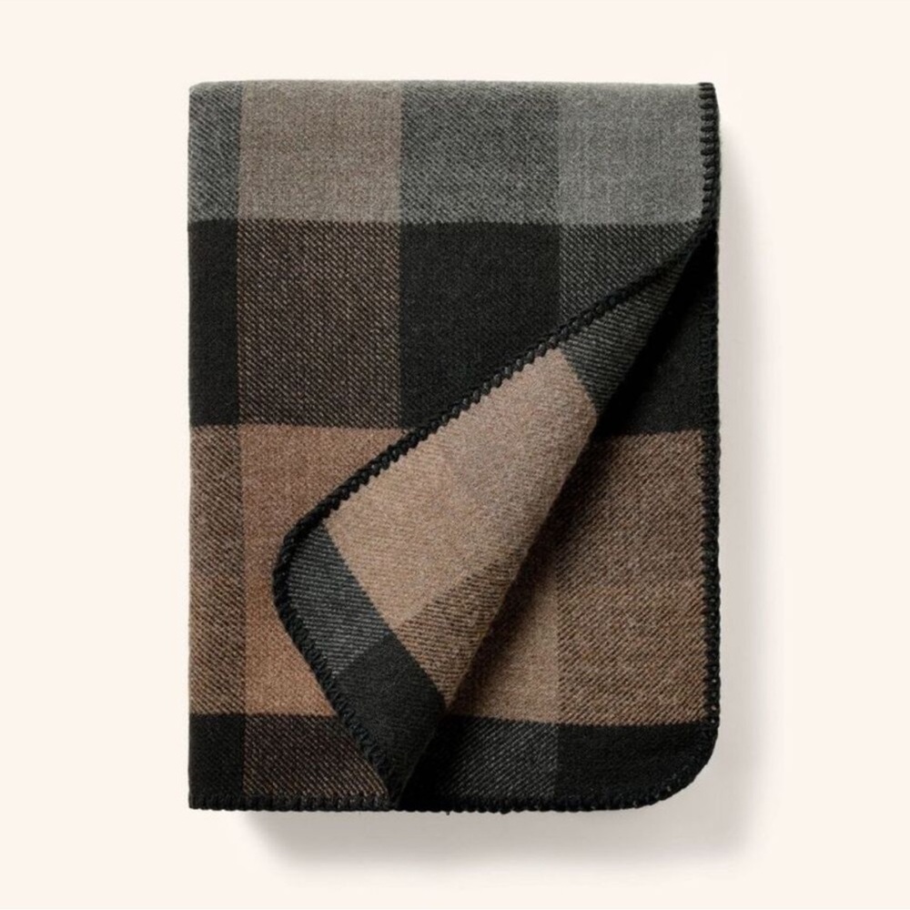 Woolrich - Plaid Throw Blanket Brown/Black - Woolrich Brown/Black
